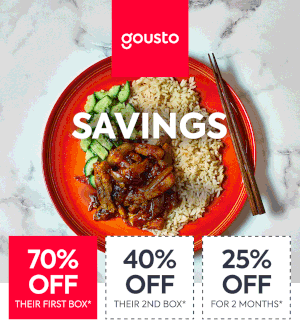 Gousto meal kits - Order your first box